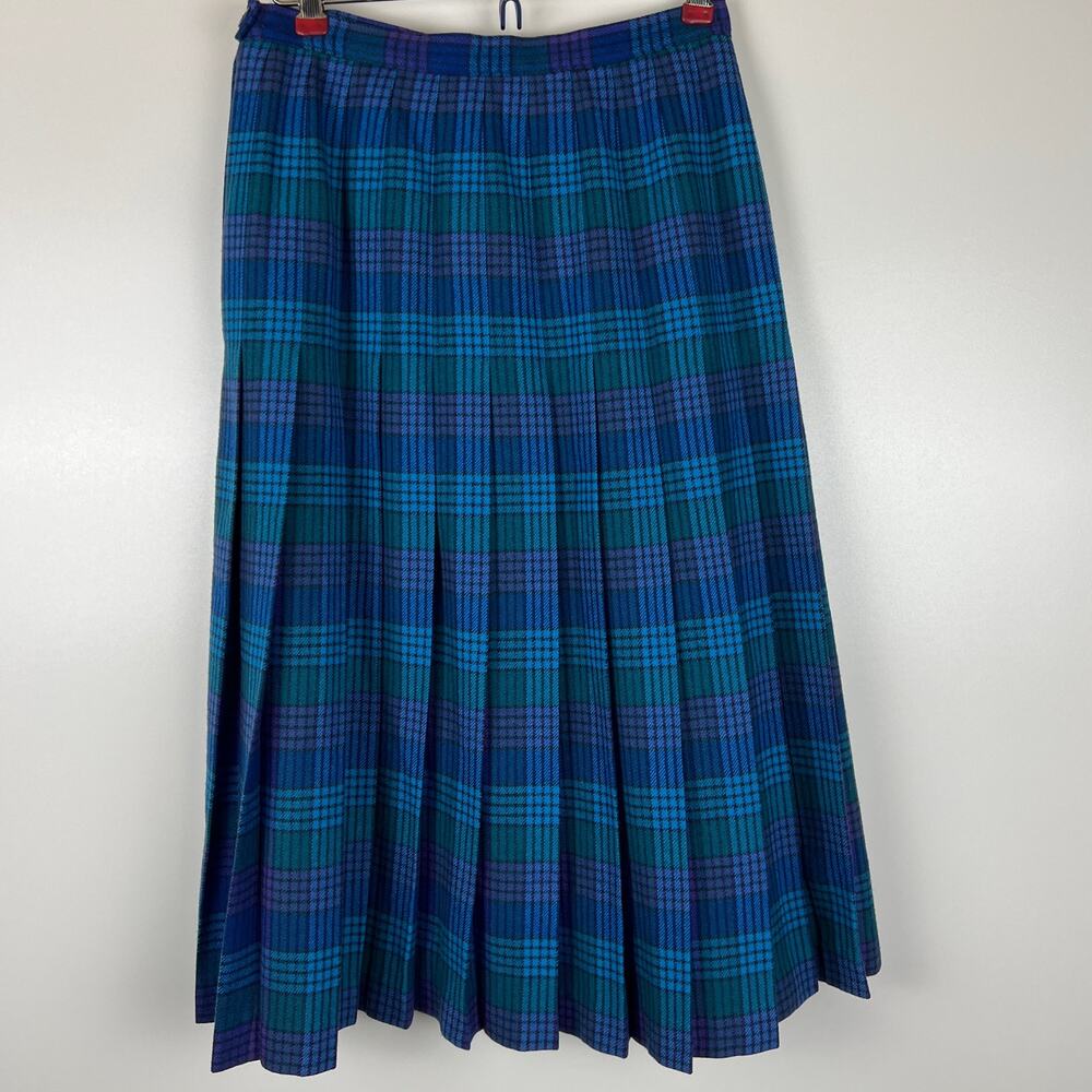 Pendleton 100% Vintage Wool Plaid Skirt Size 10 TALL - Picture 4 of 7